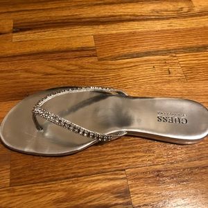 GUESS Women's Jasper Embellished Thong size 8.5